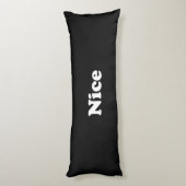 Naughty oder Nice, zweiseitig, Schwarz-weiß Seitenschläferkissen (Rückseite (Vertikal))