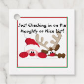 Naughty- oder Nizza-Liste Geschenkanhänger (Vorderseite)