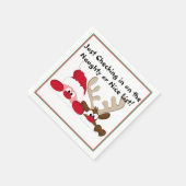 Naughty- oder Nizza-Liste Serviette (Ecke)