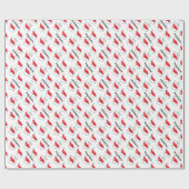 Naughty oder Nizza-Weihnachtsmannmütze Geschenkpapier (Flach)