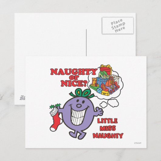 Naughty oder schön? feiertagspostkarte (Vorne/Hinten)