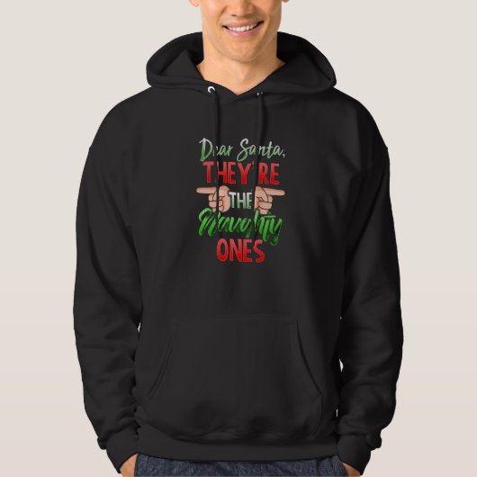 NAUGHTY ONES  Dear Santa Christmas Hoodie (Vorderseite)