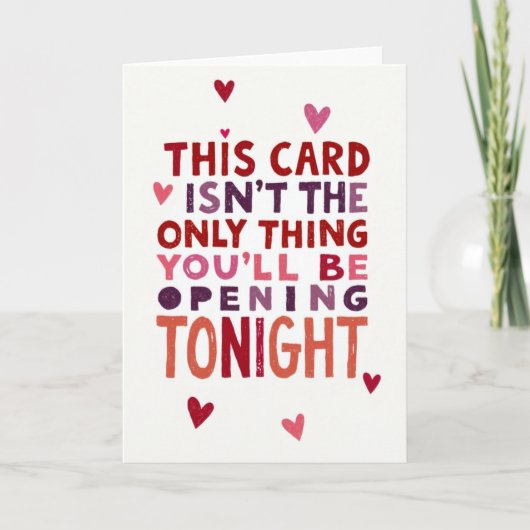 Naughty Opening Tonight Card Karte (Vorderseite)