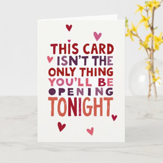 Naughty Opening Tonight Card Karte (Gelbe Blume)