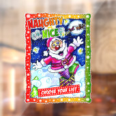 Naughty or nice, choose your list fensteraufkleber (Blatt 2)