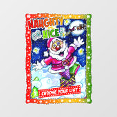 Naughty or nice, choose your list fensteraufkleber (Blatt)