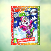 Naughty or nice, choose your list fensteraufkleber (Blatt 3)