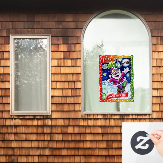 Naughty or nice, choose your list fensteraufkleber (Fenster Zuhause)