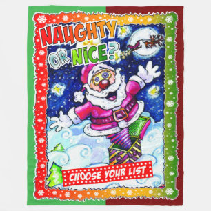 Naughty or nice, choose your list fleecedecke
