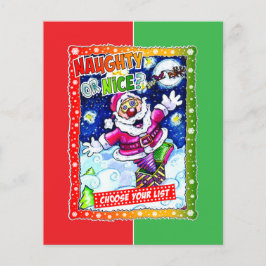 Naughty or nice, choose your list flyer