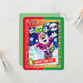 Naughty or nice, choose your list karte (Vorderseite/Rückseite Beispiel)