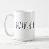 ‘NAUGHTY or NICE’ Customizable Word Chic Modern  Kaffeetasse (Links)