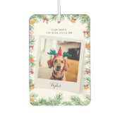 Naughty or Nice Funny Pet Dog Custom Christmas Autolufterfrischer (Vorderseite)