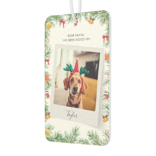 Naughty or Nice Funny Pet Dog Custom Christmas Autolufterfrischer (Links)