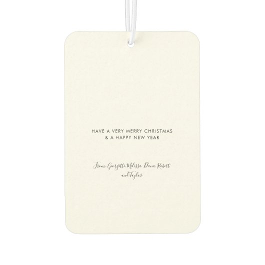 Naughty or Nice Funny Pet Dog Custom Christmas Autolufterfrischer (Rückseite)