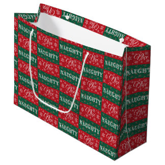 Naughty or Nice List Weihnachten Große Geschenktüte