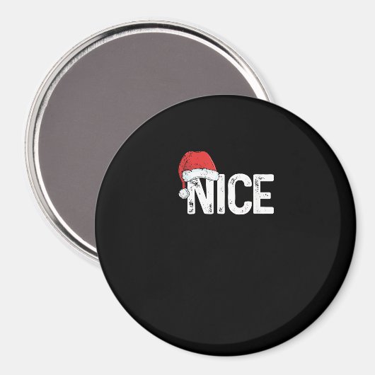 Naughty Or Nice Matching Christmas Funny Design  Magnet (Vorderseite/Rückseite)