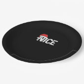 Naughty Or Nice Matching Christmas Funny Design  Pappteller (Schrägansicht)