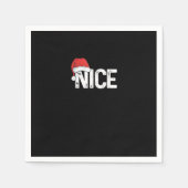 Naughty Or Nice Matching Christmas Funny Design Serviette (Vorderseite)
