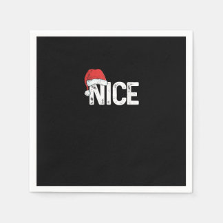 Naughty Or Nice Matching Christmas Funny Design  Serviette
