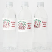 Naughty or nice Santa's letter north pole Wasserflaschenetikett