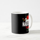Naughty Or Nice Team Matching Christmas Pajama Men Kaffeetasse (VorderseiteRechts)