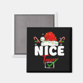Naughty Or Nice Team Matching Christmas Pajama Men Magnet (Vorderseite/Rückseite)