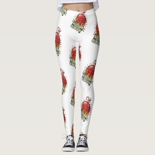Naughty or Spicy Design Leggings (Vorderseite)
