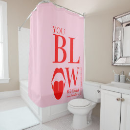 Naughty Pink Red Valentinstag Card Duschvorhang