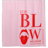 Naughty Pink Red Valentinstag Card Duschvorhang (Vorderseite)