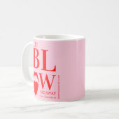 Naughty Pink Red Valentinstag Card Kaffeetasse (Vorderseite Links)