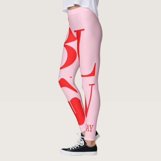 Naughty Pink Red Valentinstag Card Leggings (Links)