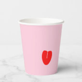 Naughty Pink Red Valentinstag Card Pappbecher (Rückseite)