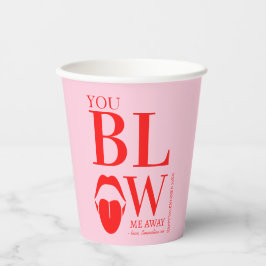 Naughty Pink Red Valentinstag Card Pappbecher