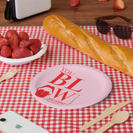 Naughty Pink Red Valentinstag Card Pappteller