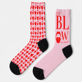 Naughty Pink Red Valentinstag Card Socken