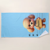 Naughty Poodle Strandtuch (Vorderseite)