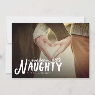 Naughty Pregnancy Ankündigung Weihnachtskarte