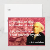 Naughty Presidential Valentine Feiertagspostkarte (Vorne/Hinten)