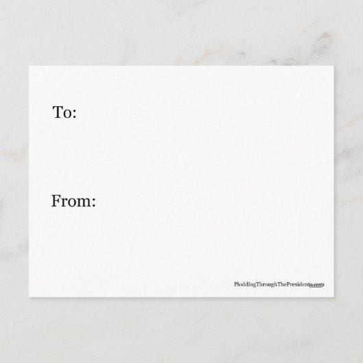 Naughty Presidential Valentine Feiertagspostkarte (Rückseite)