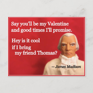 Naughty Presidential Valentine: James and Thomas Feiertagspostkarte