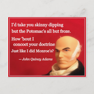 Naughty Presidential Valentine: Monroe Doctrine Feiertagspostkarte