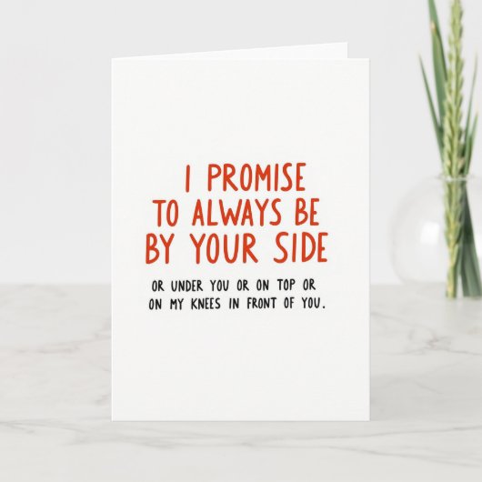 Naughty Promise Love Card Karte (Vorderseite)