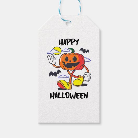 Naughty Pumpkin Happy Halloween-Geschenk Geschenkanhänger (Vorderseite)