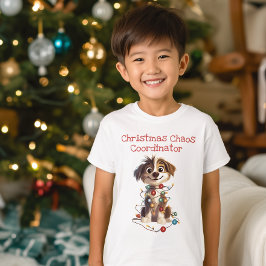 Naughty Puppy Christmas Chaos Coordinator T-Shirt