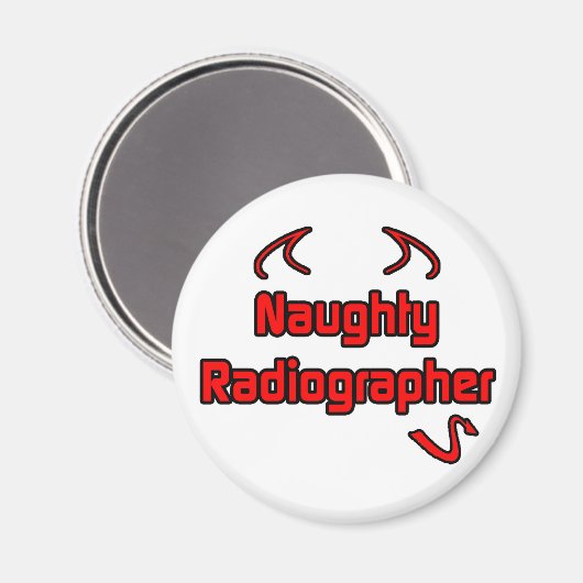 Naughty Radiographer Magnet (Vorderseite/Rückseite)