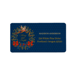 Naughty Rentier Peking Weihnachtsdesign in der Mar Adressaufkleber