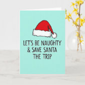 Naughty Santa Christmas Trip Card Karte (Gelbe Blume)
