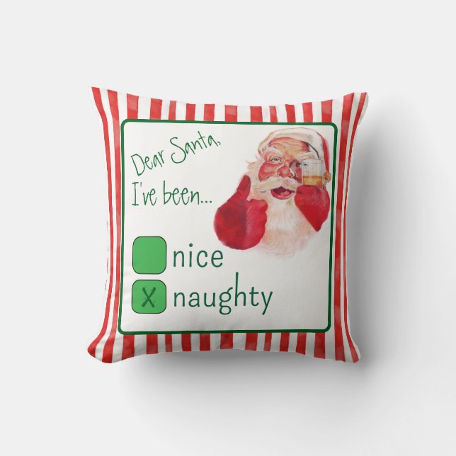 Naughty Santa Kissen (Vorderseite)