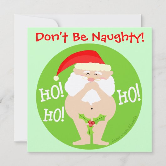 Naughty Santa Party Einladung (Vorderseite)